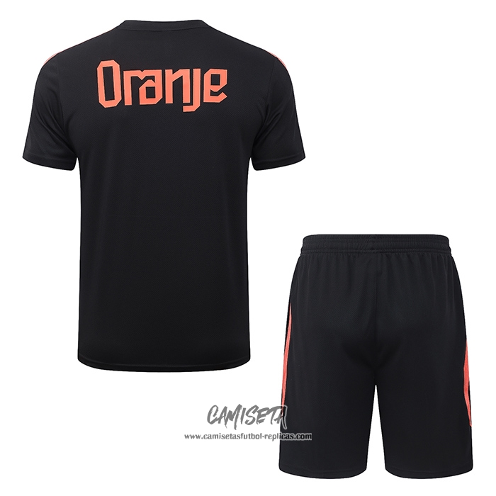 Chandal del Paises Bajos 2026-2027 Manga Corta Negro - Pantalon Corto